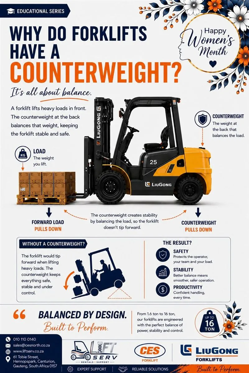 Why forklifts have a counterweight